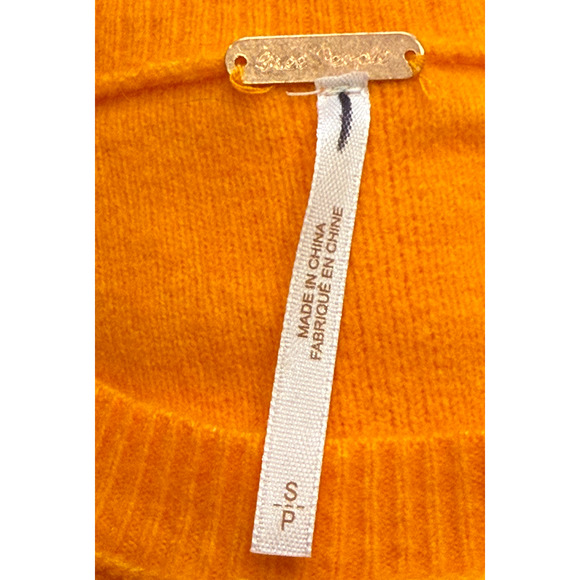 NEW FREE PEOPLE ORANGE LUNA PULLOVER SWEATER SZ S - Picture 4 of 7